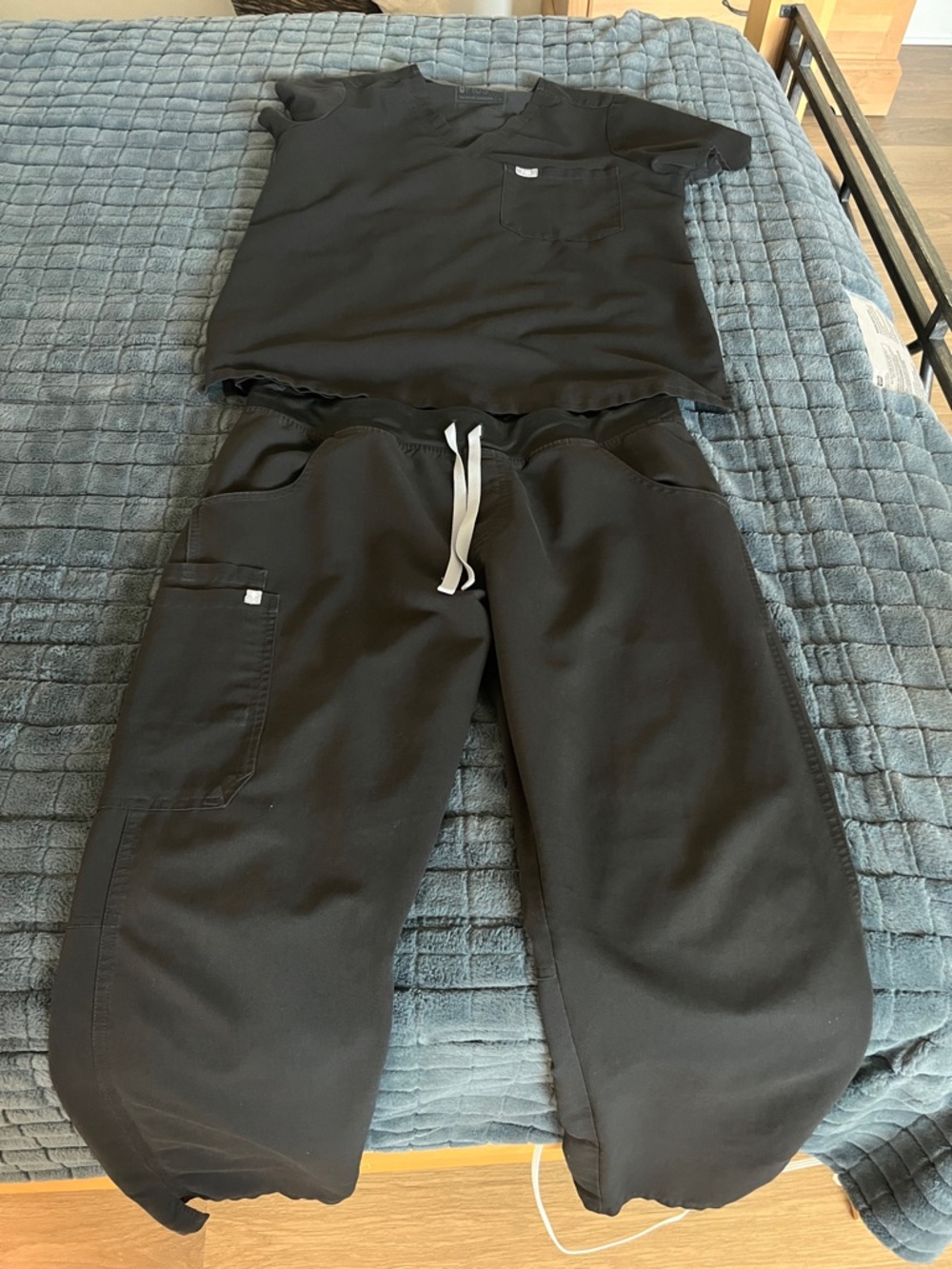 Figs Catarina/Livingston Large Black scrub set